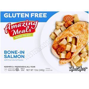 Meal Mart Amazing Meals Poached Salmon With Diced Potatoes & Carrots Gluten Free Heat & Serve 12 Oz