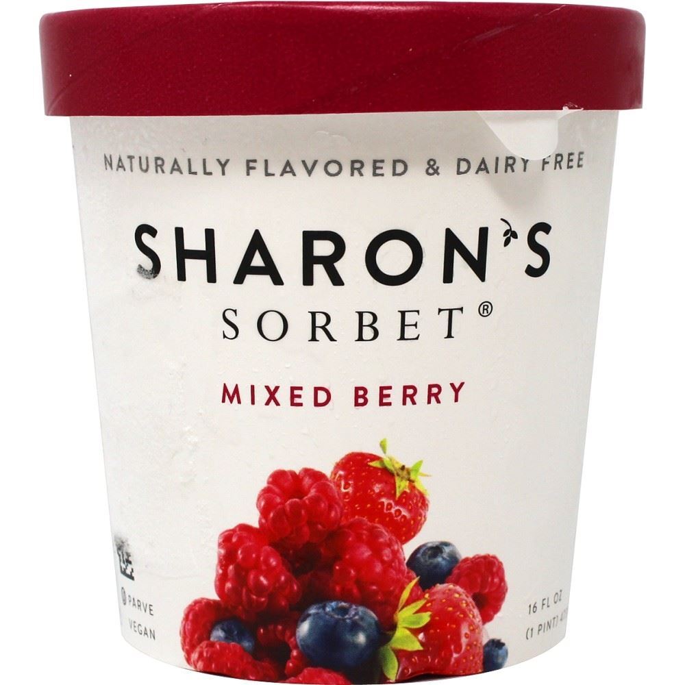 Sharons Mix Berry Sorbet 16 Oz