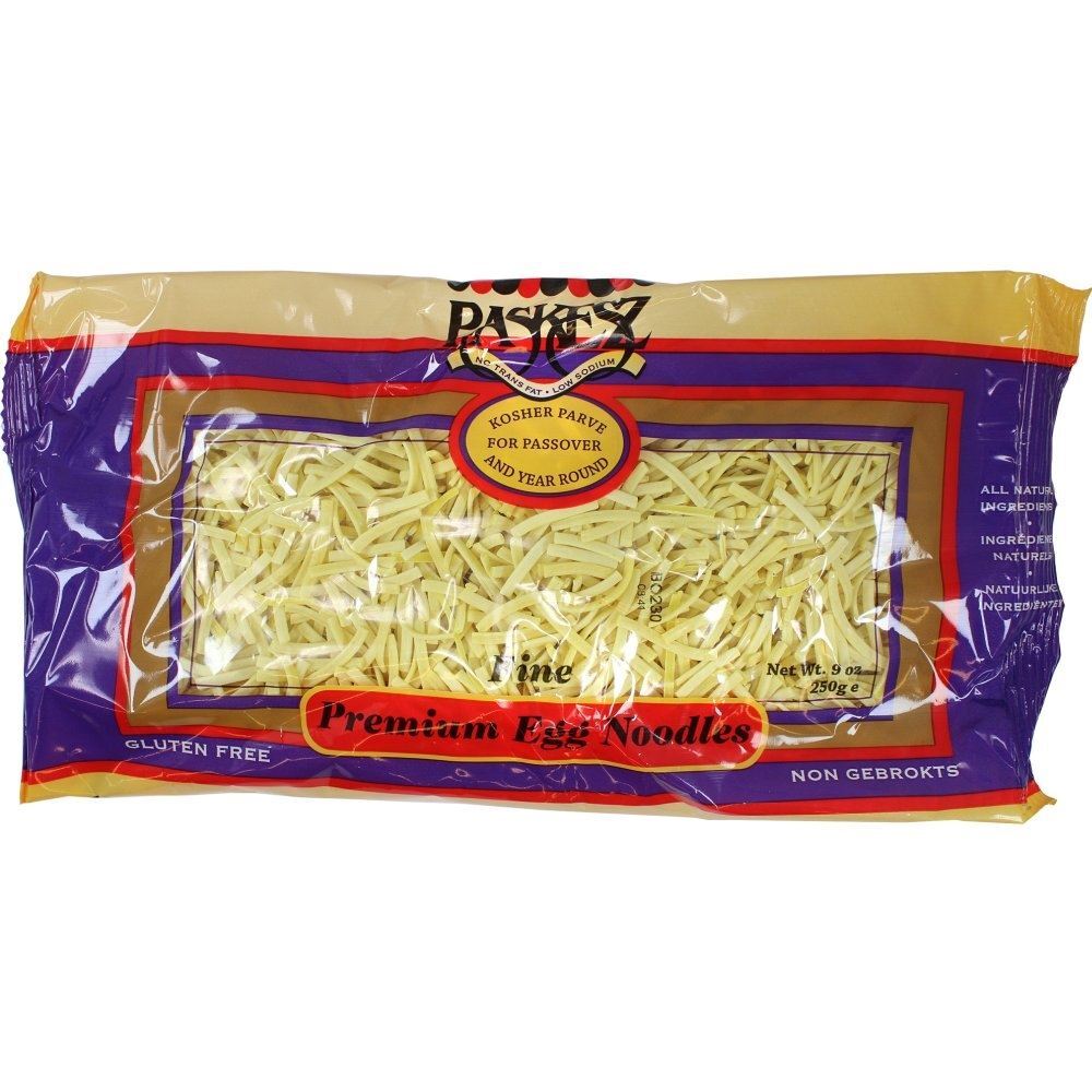 Paskesz Fine Premium Egg Noodles - Non Gebrokts Gluten Free 9 Oz