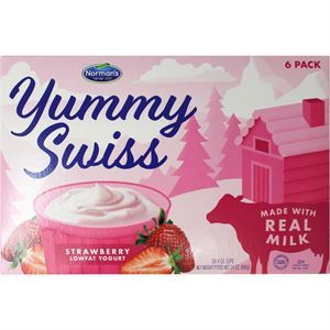 Norman's Yummy Swiss Strawberry Yogurt 6 Pack