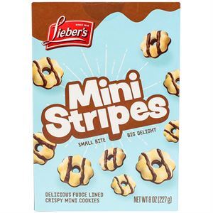Lieber's Mini Stripes Cookies 8 Oz