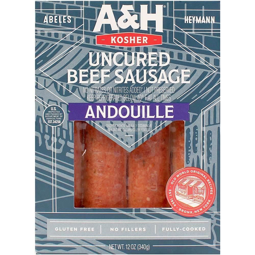 Abeles & Heymann Uncured Beef Sausage Andouille 12 Oz