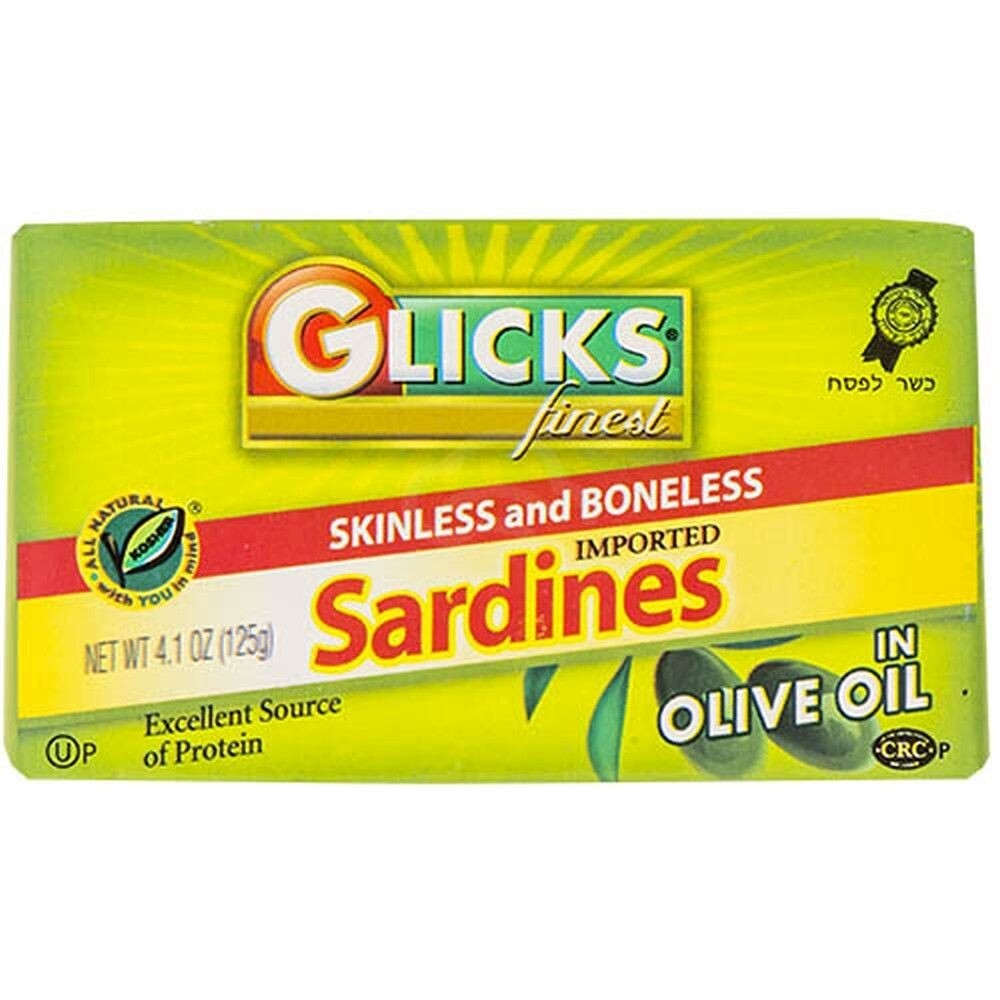 Glick's Imported Sardines Sinless & Boneless In Oil 4.37 Oz