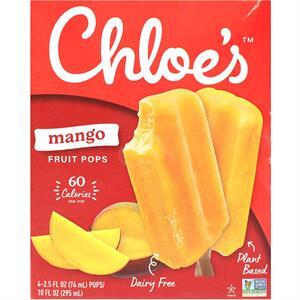Chloe's Mango Fruit Pops 4 X 2.5 Oz
