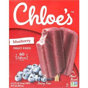 Chloe's Blueberry Pops 4 X 2.5 Oz