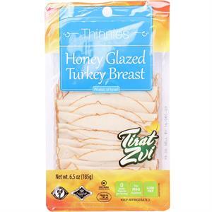 Tirat Zvi Turkey Breast Honey Glazed Sliced Thinnies 6.5 Oz
